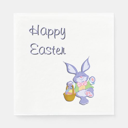 Glücklicher Osterhase Serviette (Vorderseite)