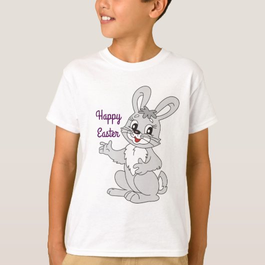 Glücklicher Osterhase T-Shirt (Vorderseite)