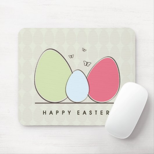 Glücklicher Ostern-Entwurf mit bunten Eiern Mousepad (Mit Mouse)