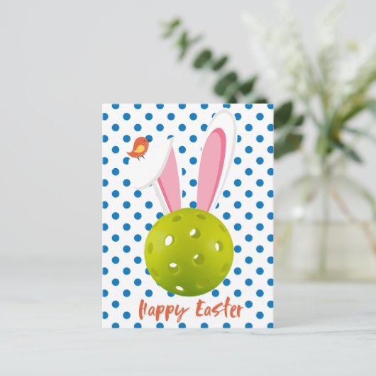 Glücklicher Ostern für Pickleballer, niedlich Postkarte (Stehend Vorderseite)