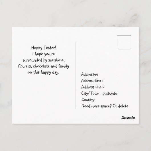 Glücklicher Ostern für Pickleballer, niedlich Postkarte (Rückseite)