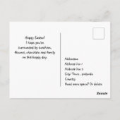 🐰 glücklicher Ostern für Pickleballer, niedliche  Postkarte (Rückseite)