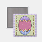 Glücklicher Ostern-Magnet Magnet (Vorderseite/Rückseite)