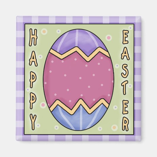 Glücklicher Ostern-Magnet Magnet (Vorne)