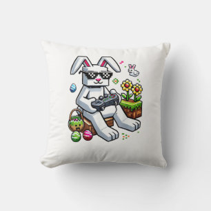 Glücklicher Ostertag Bunny Ei Videospiel Kinder Mi Kissen