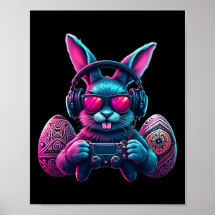 Glücklicher Ostertag Bunny Ei Videospiel Kinder Mi Poster