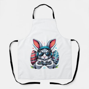 Glücklicher Ostertag Bunny Ei Videospiel Kinder Mi Schürze