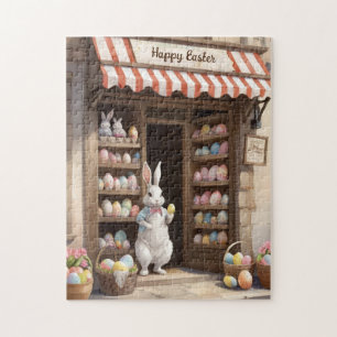 Glücklicher Osthase Ei Markt Aquarell Puzzle