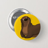 Glücklicher Otter-Knopf Button (Vorne & Hinten)