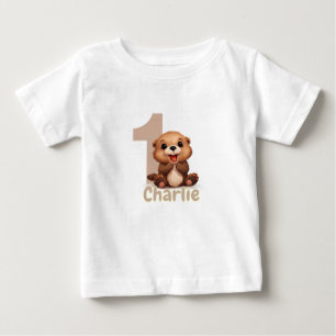 Glücklicher Otter zum 1. Geburtstag! Baby T-shirt