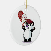 Glücklicher Panda-Bärn-Absolvent Keramikornament (Rechts)