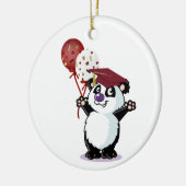 Glücklicher Panda-Bärn-Absolvent Keramikornament (Links)