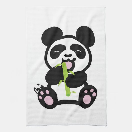 Glücklicher Panda Handtuch (Vertikal)