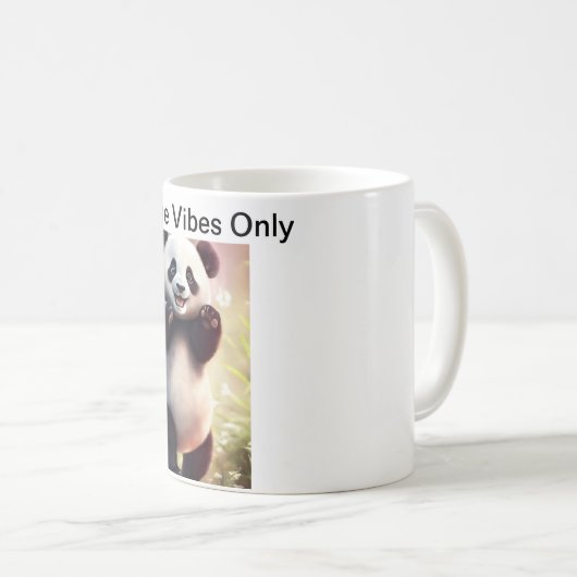 glücklicher Panda Kaffeetasse (VorderseiteRechts)