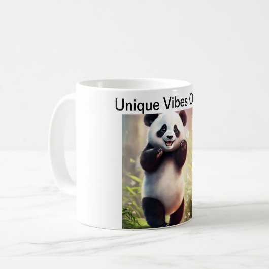glücklicher Panda Kaffeetasse (Vorderseite Links)