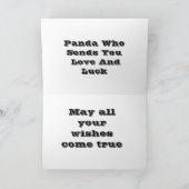 Glücklicher Panda-Vater ` s Tag Karte (Innenseite)