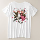 Glücklicher Papa  Große Größe T-Shirt (Design Rückseite)