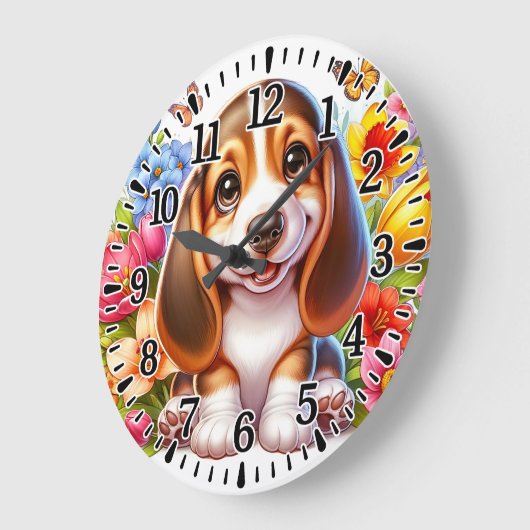 Glücklicher Papa Große Wanduhr (Winkel)