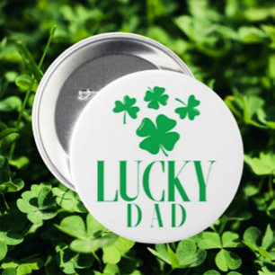 Glücklicher Papa – Shamrock Vatertags-Button Button