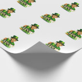 Glücklicher Papa – St. Patrick’s Day Kleeblatt-Des Geschenkpapier (Ecke)