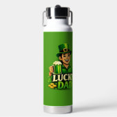Glücklicher Papa – St. Patrick’s Day Kleeblatt-Des Trinkflasche (Vorderseite)