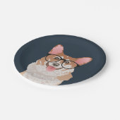 Glücklicher Pappteller (Schrägansicht)