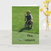 GLÜCKLICHER PAR-FECT GEBURTSTAG *COUSIN* KARTE (Gelbe Blume)