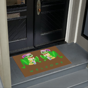 Glücklicher Party Frog - Willkommen Fußmatte