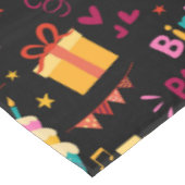 Glücklicher Party zum Geburtstag Tischdecke (Schrägansicht)