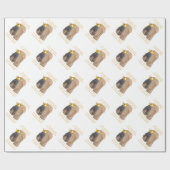 Glücklicher Pekingese König Geschenkpapier (Flach)