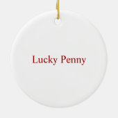 Glücklicher Penny Keramikornament (Hinten)