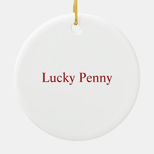 Glücklicher Penny Keramikornament (Hinten)
