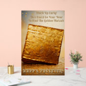 Glücklicher Pessach! Golden Matzah Acrylschild (Hochzeit)