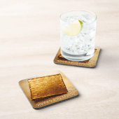 Glücklicher Pessach! Golden Matzah Getränkeuntersetzer (Rechte Seite)