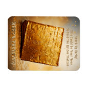 Glücklicher Pessach! Golden Matzah Magnet (Horizontal)