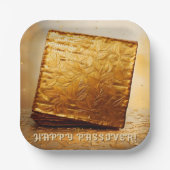Glücklicher Pessach! Golden Matzah Pappteller (Vorderseite)