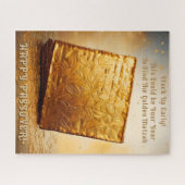 Glücklicher Pessach! Golden Matzah Puzzle (Horizontal)