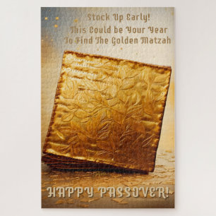 Glücklicher Pessach! Golden Matzah Puzzle