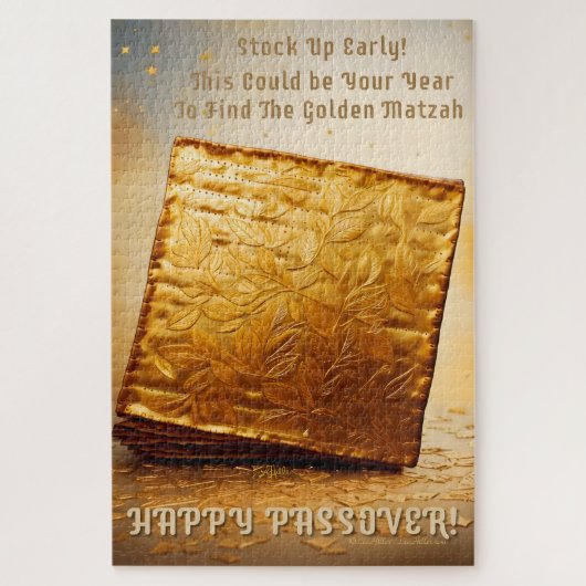 Glücklicher Pessach! Golden Matzah Puzzle (Vertikal)