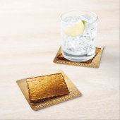 Glücklicher Pessach! Golden Matzah Rechteckiger Pappuntersetzer (Vor Ort)