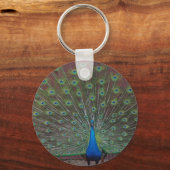 glücklicher Pfau Schlüsselanhänger (Vorderseite)