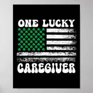 Glücklicher Pflegehelfer St. Patricks Day Pflegehe Poster