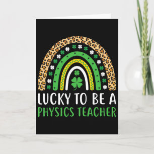 Glücklicher Physiklehrer Regenbogen St. Patricks Karte