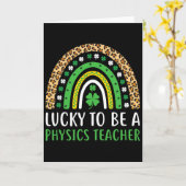 Glücklicher Physiklehrer Regenbogen St. Patricks Karte (Gelbe Blume)