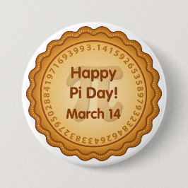 Glücklicher Pi Day, März 14 Button