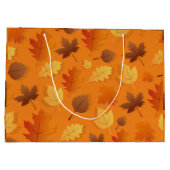 Glücklicher Pilgrimerhut. bearbeitbar Große Geschenktüte (Rückseite)