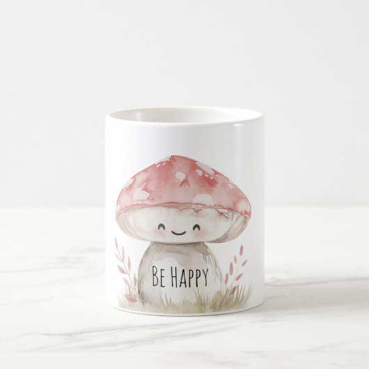 Glücklicher Pilz Kaffeetasse (Mittel)