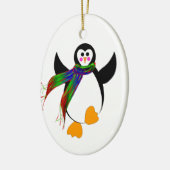 Glücklicher Pinguin Keramik Ornament (Links)