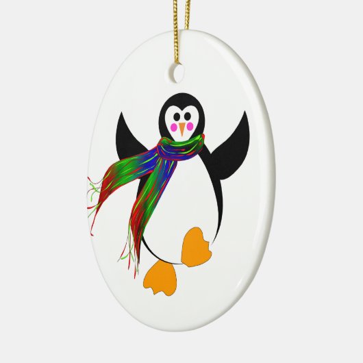 Glücklicher Pinguin Keramik Ornament (Links)