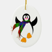 Glücklicher Pinguin Keramik Ornament (Vorne)